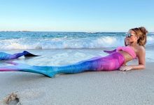 Фото - Кейт Бекинсейл снялась в образе русалки на берегу моря